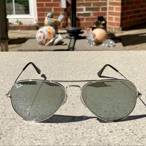 Ray-Ban Aviator Mirror RB3025 Silver Sunglasses